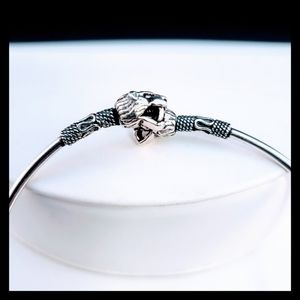 🐯 Vtg. Sterling Tiger Head Zodiac Bracelet